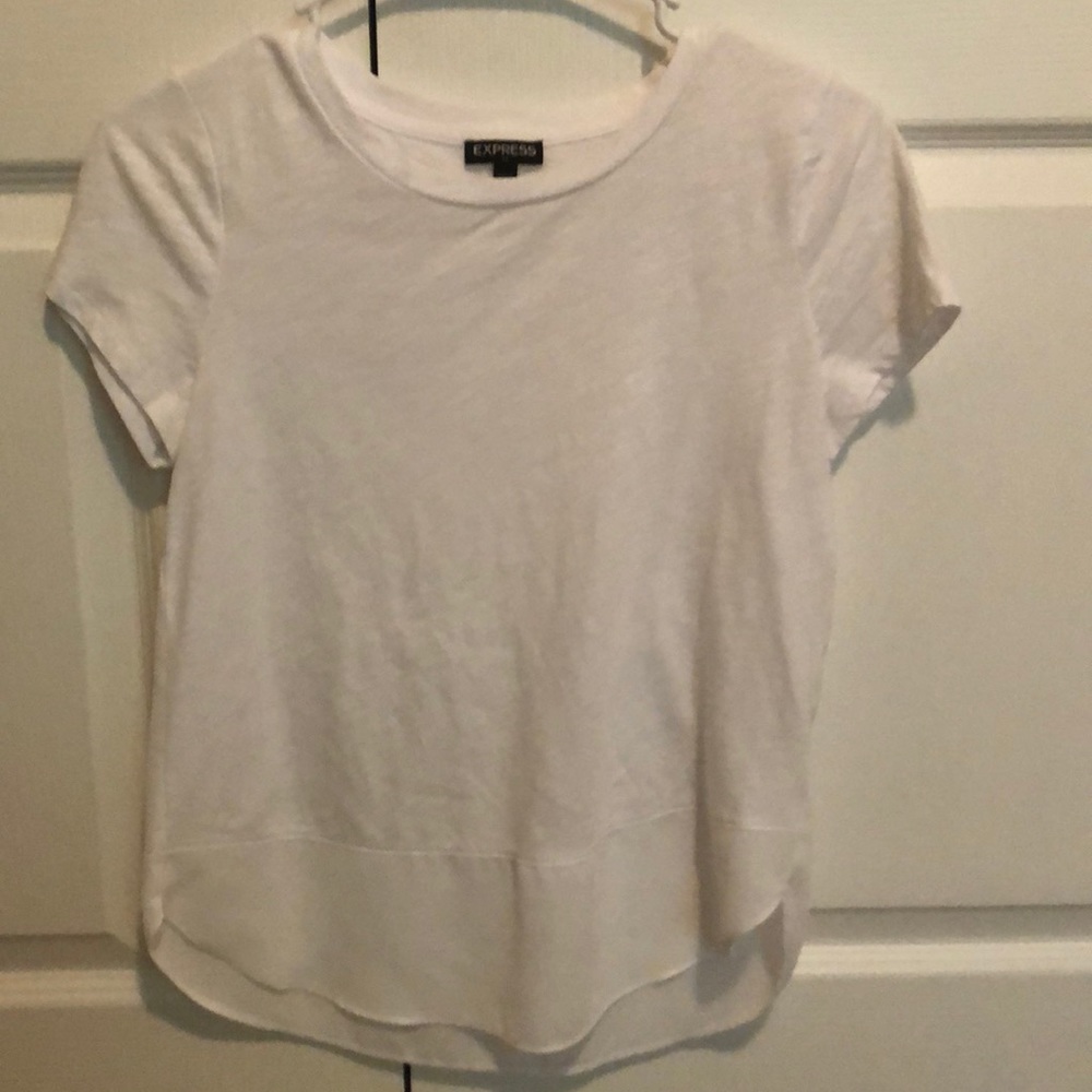 White Express Short Sleeve Top